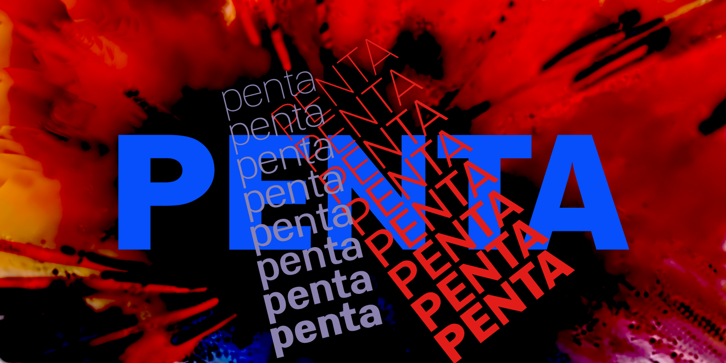 Beispiel einer Penta Rounded Regular-Schriftart